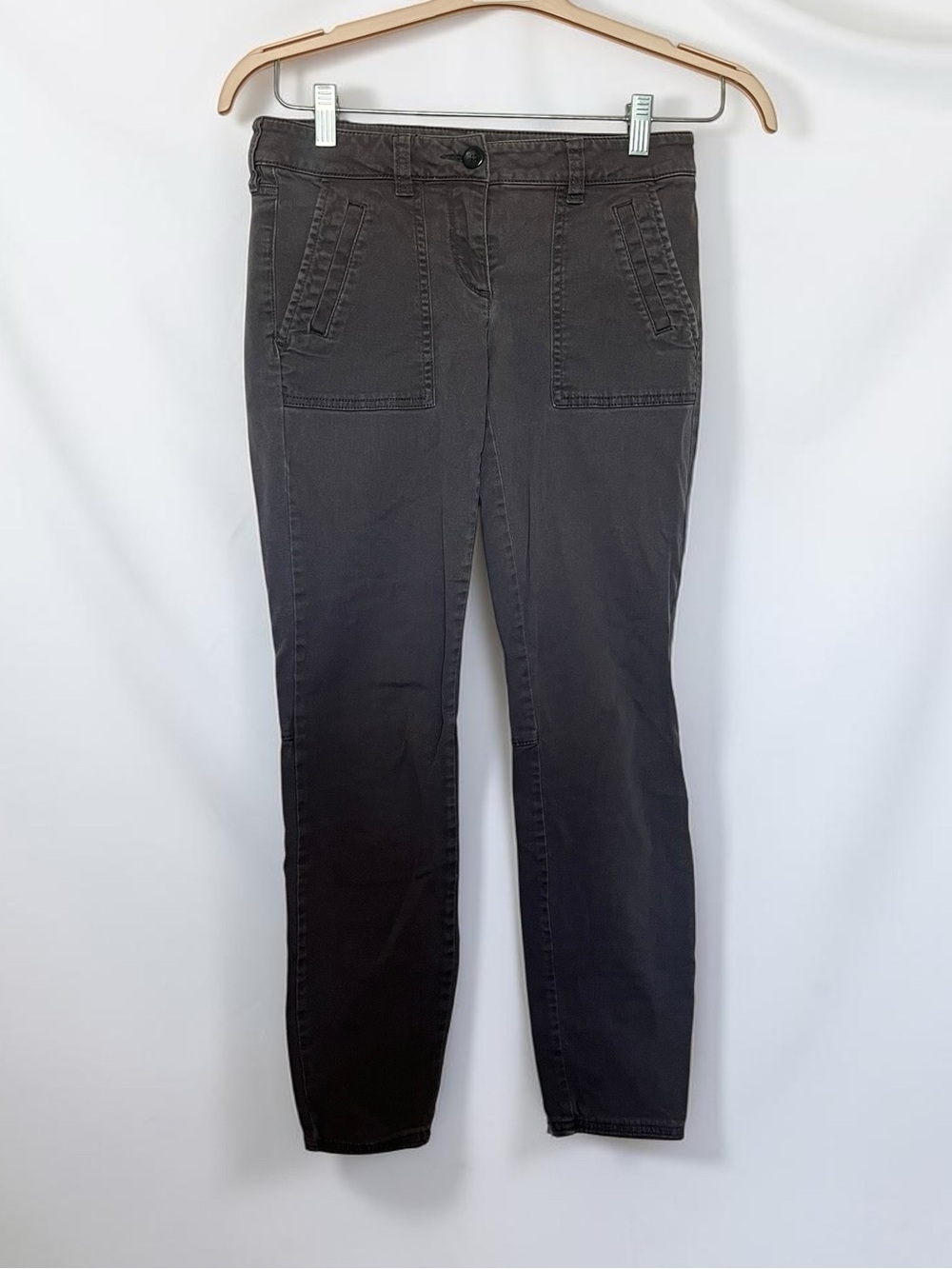 Ann Taylor LOFT Modern Skinny Ankle Pants Charcoal Grey Size 0
